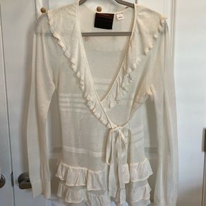 Anthropologie Wrap sweater L